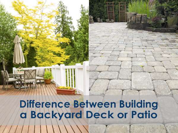 backyard deck or patio