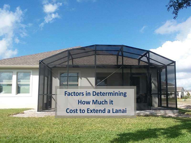 cost to extend a lanai