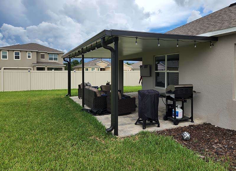 aluminum patio cover side view
